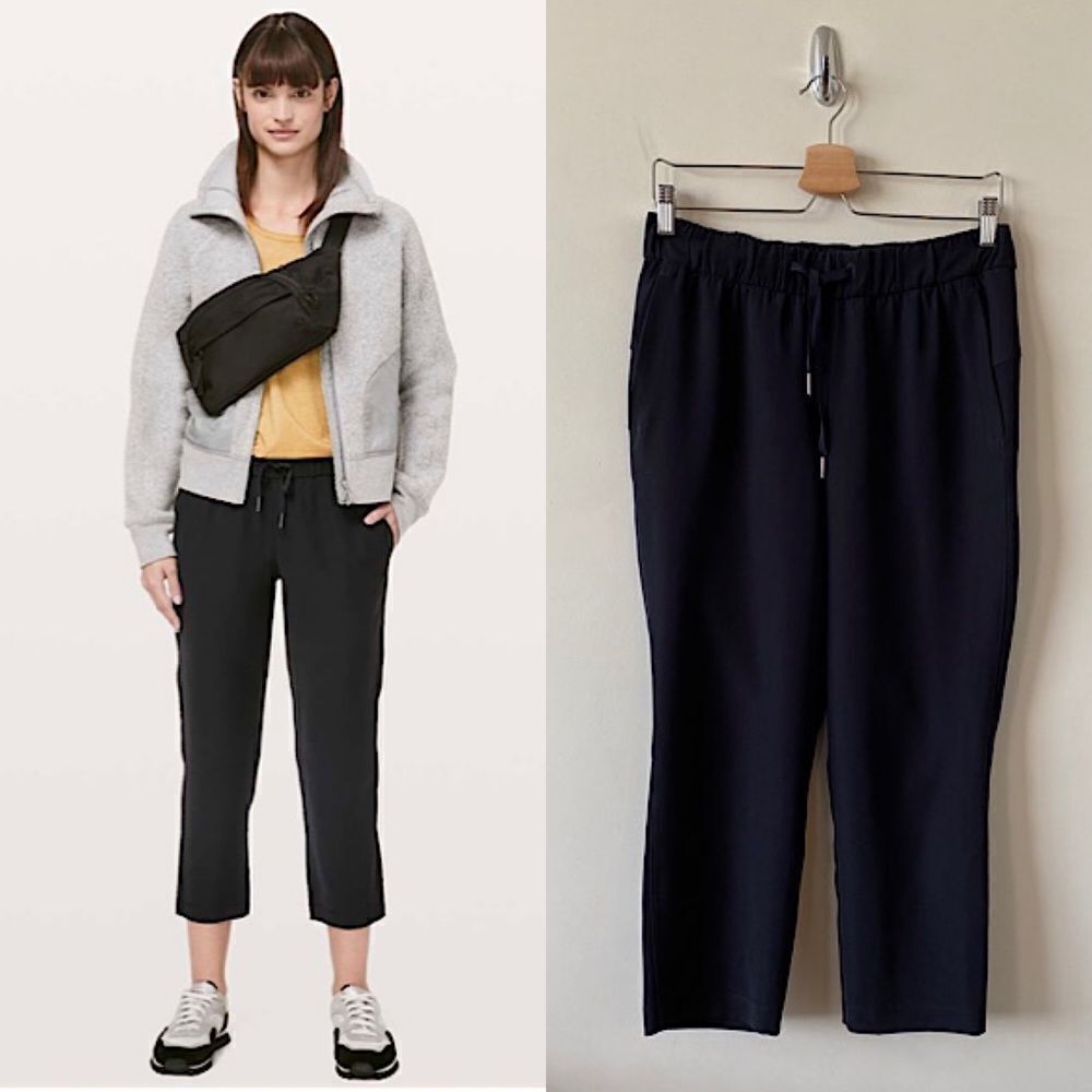 Lululemon on the Fly Crop *Woven 23"- Black (Size:6)
